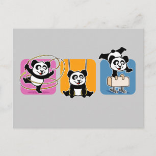 Gymnastics Pandas Briefkaart