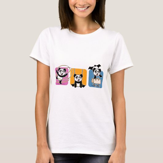 Gymnastics Pandas T-shirt (Voorkant)