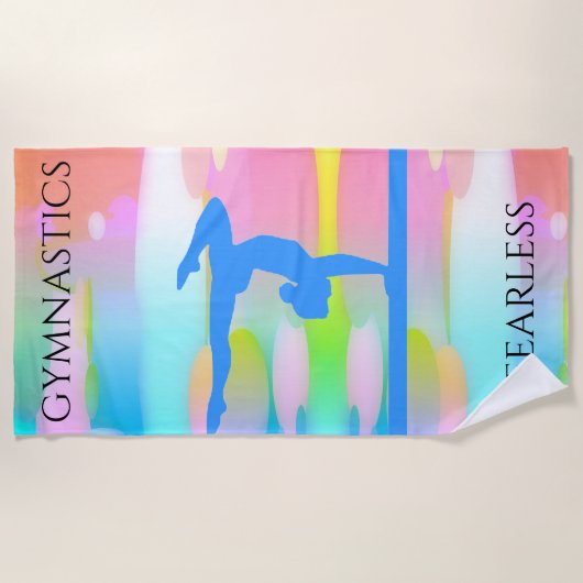 GYMNASTICS PASTEL CAMOUFLAGE BEACH TOWEL! STRANDLAKEN (Voorkant)