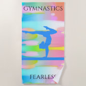 GYMNASTICS PASTEL CAMOUFLAGE BEACH TOWEL! STRANDLAKEN (Voorkant)