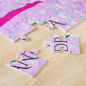 GYMNASTICS pastelpuzzel met gepersonaliseerde naam Legpuzzel (Zijkant)