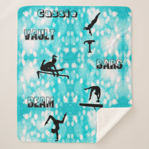 Gymnastics Personalized Sherpa Blanket Sherpa Deken