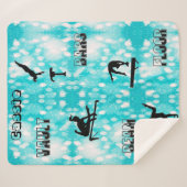 Gymnastics Personalized Sherpa Blanket Sherpa Deken (Voorkant (horizontaal))