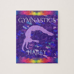 "GYMNASTICS" puzzel met aangepaste naam.