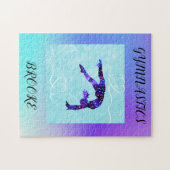 GYMNASTICS PUZZLE avec gymnaste et nom personnalis (Horizontal)