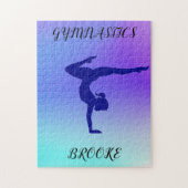 GYMNASTICS PUZZLE avec gymnaste et nom personnalis (Vertical)