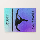 GYMNASTICS PUZZLE met gymnast & douanenaam. Legpuzzel (Horizontaal)