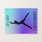 GYMNASTICS PUZZLE met gymnast & douanenaam. Legpuzzel (Horizontaal)