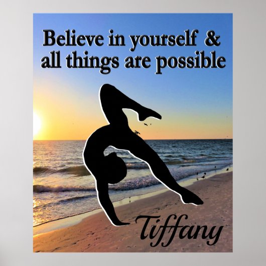 GYMNASTICS RÊVES POSTER PERSONNALISÉ (Devant)