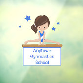Gymnastics School Class Academy Custom Raamsticker (Vel 3)