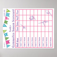 Gymnastics Season Meet Scorecard Poster 9