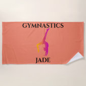 "GYMNASTICS" serviette de plage. (Devant)