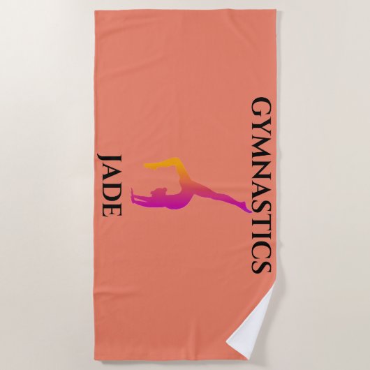 "GYMNASTICS" serviette de plage. (Devant)