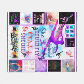 Gymnastics - She believed she could fly Qbs TTA Fleece Deken (Voorkant (Horizontaal))