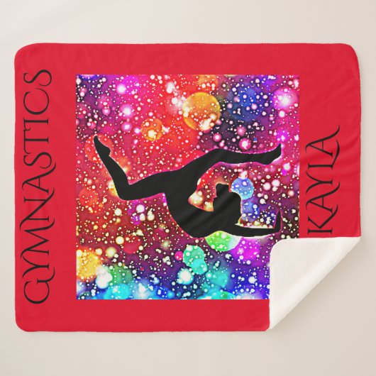 GYMNASTICS SHERPA MEDIUM BLANKET MET NAAM. SHERPA DEKEN (Voorkant (horizontaal))