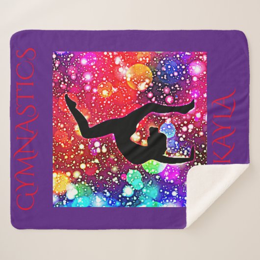 GYMNASTICS SHERPA MEDIUM BLANKET MET NAAM. SHERPA DEKEN (Voorkant (horizontaal))