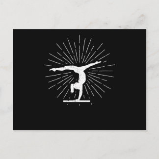 Gymnastics Silhouette Funny Gymnast Sport Briefkaart