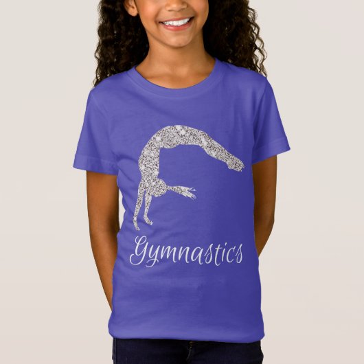 Gymnastics Silver Shimmer T-Shirt (Voorkant)
