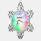 GYMNASTICS SNOWFLAKE TREE ORNAMENT. TIN SNEEUWVLOK ORNAMENT (Rechts)