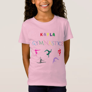 GYMNASTICS T-SHIRT MET GYMNAST GEPERSONALISEERD.