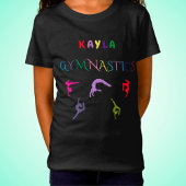 GYMNASTICS T-SHIRT MET GYMNAST GEPERSONALISEERD.