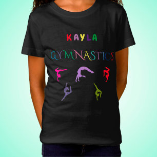 GYMNASTICS T-SHIRT MET GYMNAST GEPERSONALISEERD.