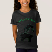 Gymnastics Vault w/ Name Girls T-Shirt (Devant)
