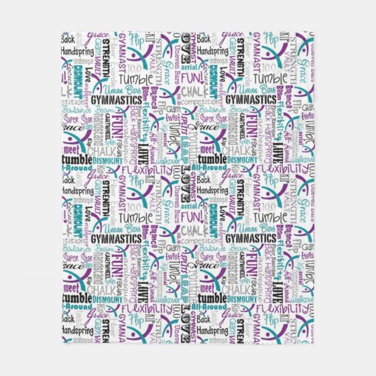 GYMNASTICS VOLLEDIG QUILT FLEECE DEKEN (Voorkant)