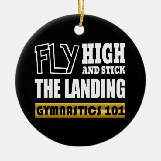 Gymnastiek 101 Fly High - Bar Gymnast Keramisch Ornament (Voorkant)