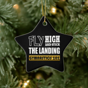Gymnastiek 101 Fly High - Bar Gymnast Keramisch Ornament