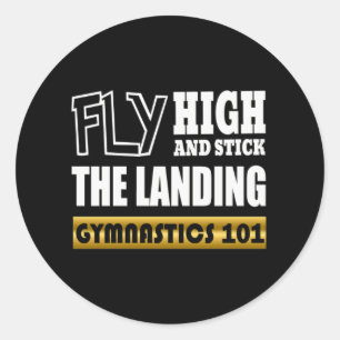 Gymnastiek 101 Fly High - Bar Gymnast Ronde Sticker