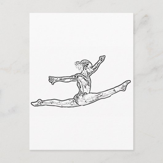 Gymnastiek 2 briefkaart (Voorkant)