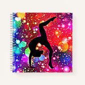 Gymnastiek Abstracte Bubble Dot Handstandaard Pose Notitieboek (Voorkant)