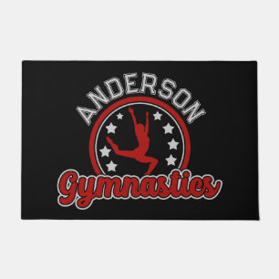 Gymnastiek ADD NAAM Gymnast Vault Floor Athlete Deurmat