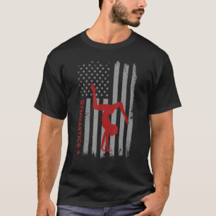 Gymnastiek Amerikaans Vlag Coach Team Gymnast Mann T-shirt