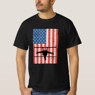 Gymnastiek Amerikaanse vlag Bars Beam Gymnast T-shirt