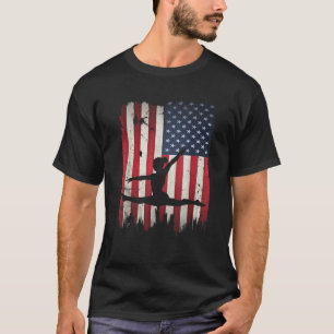 Gymnastiek Amerikaanse vlag op 4 juli Gymnast P T-shirt