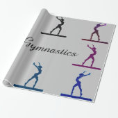 Gymnastiek balanceerbalk cadeaupapier (Uitgerold)