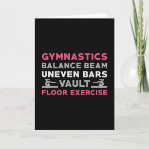 Gymnastiek balanceerbalk Uneven Bars Vault Gymnast Kaart