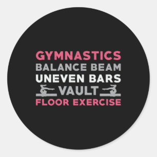 Gymnastiek balanceerbalk Uneven Bars Vault Gymnast Ronde Sticker