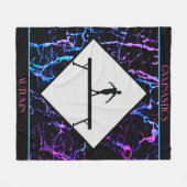 Gymnastiek Balans Abstracte ventilatorbank Fleece Deken (Voorkant (Horizontaal))