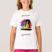 Gymnastiek Balans Beam Verf Splatter T-shirt (Voorkant)