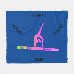 Gymnastiek balans bundel deken. Custom. Fleece Deken