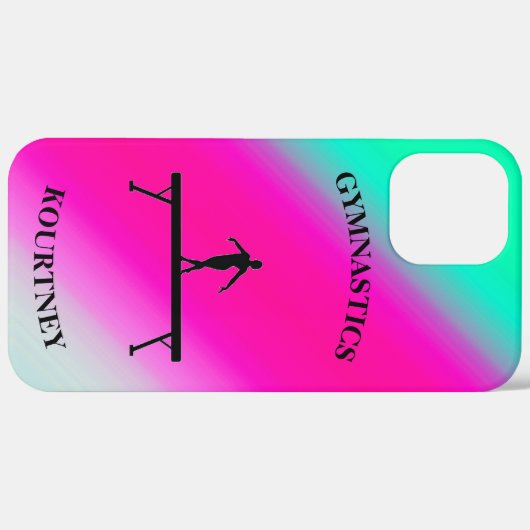 Gymnastiek Balans Munt en Fuchsia Case-Mate iPhone Case (Achterkant (horizontaal))