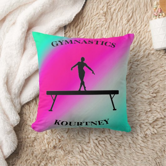 Gymnastiek Balans Munt en Fuchsia Kussen (Deken)