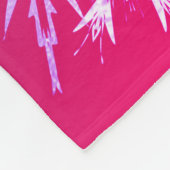 Gymnastiek Beam Fuchsia Snowflake Fleece Deken (Hoek)
