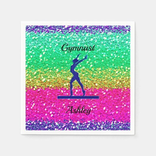 Gymnastiek Beam Sparkle Servet (Voorkant)