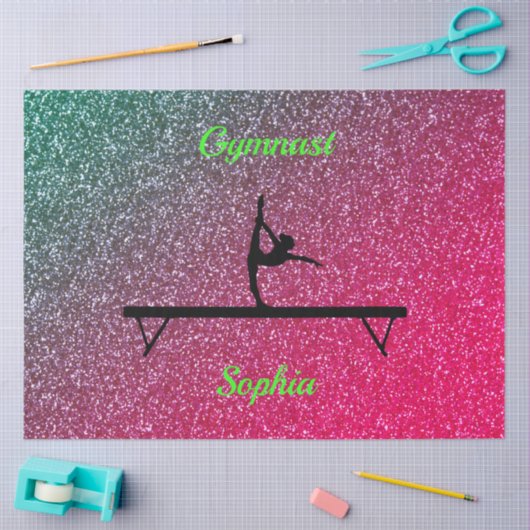 Gymnastiek Beam Watermelon Sparkle Tissuepapier (Craft)