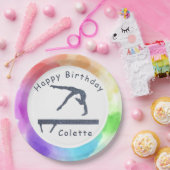 Gymnastiek Birthday Balance Bam Waterverf Splash Papieren Bordje (Feest)