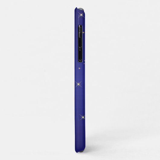 Gymnastiek Blauw met gouden Sparkle Case-Mate iPhone Case (Achterkant/links)